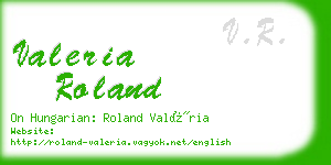 valeria roland business card